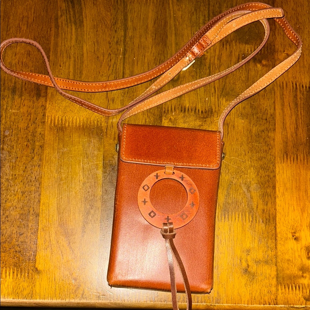 NWT Brown Leather Crossbody Bag
